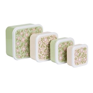 Lot de 4 boîtes à goûter fleurs