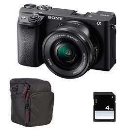 Sony alpha 6400 noir + 16-50 + sac + sd 8 go