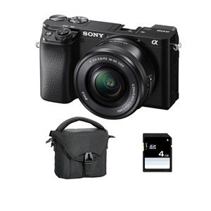 Sony alpha 6100 noir + 16-50 + sac + sd 8 go