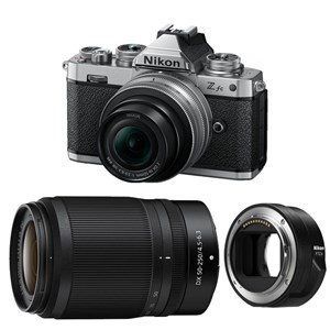 Nikon z fc + z 16-50 silver + z 50-250 + adaptateur ftz ii