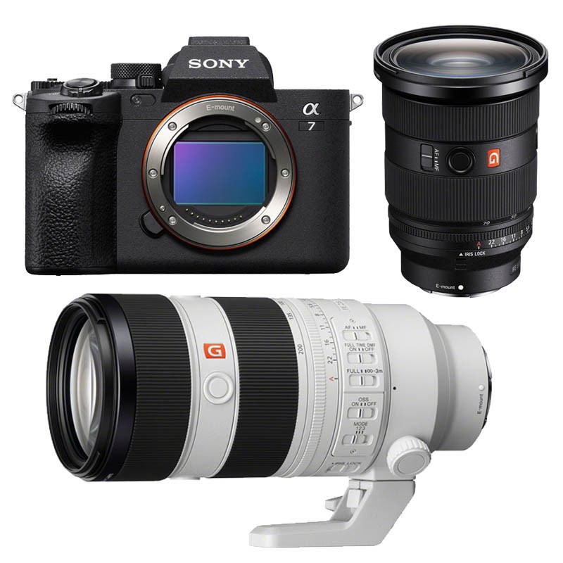 Sony alpha 7 iv + fe 24-70 f2.8 gm ii + fe 70-200mm f2.8 gm ii