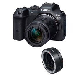 Canon eos r7 + rf-s 18-150mm f3.5-6.3 is stm + bague ef-eos r