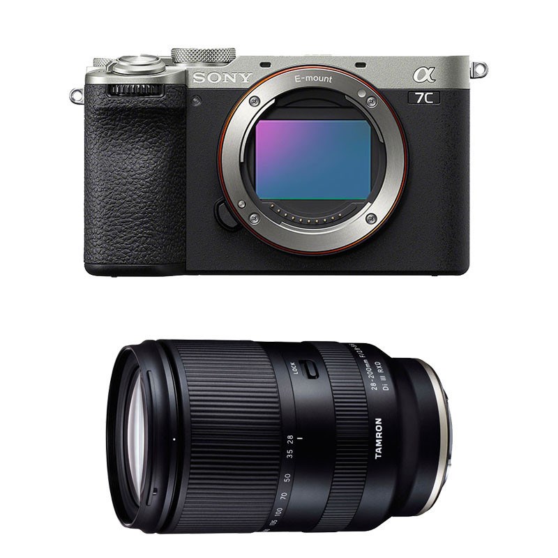 Sony alpha 7c ii silver + tamron 28-200 f2.8-5.6 sony fe