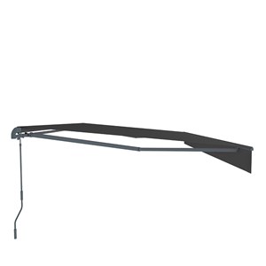 Adro store banne manuel 3,95 x 2,5 m en aluminium avec toile gris