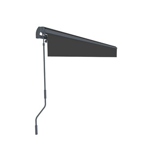 Adro store banne manuel 3,95 x 3 m en aluminium avec toile gris