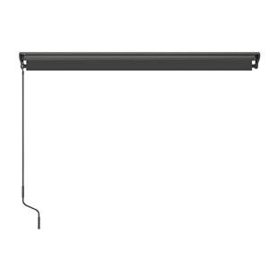 Lozio store banne motorisé 2,95 x 2,5 m en aluminium avec toile gris