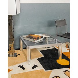 Table basse en métal et verre n°683