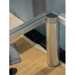 Table basse en métal et verre n°683