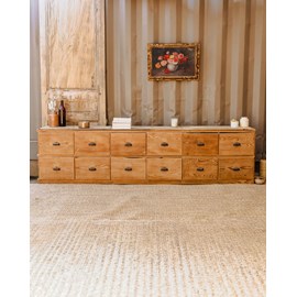 Meuble de métier en bois à 12 tiroirs n°201