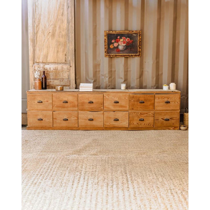 Meuble de métier en bois à 12 tiroirs n°201