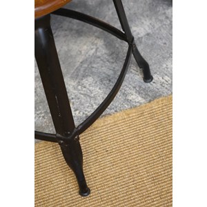 Chaise d'atelier en métal et bois n°890