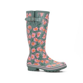 Daisies wellies - tall green