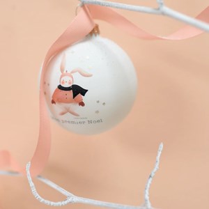 Boule de noël lapin de noël x atelier oranger