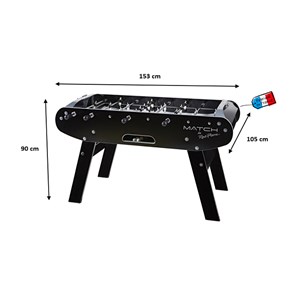 Baby-foot match couleur noir