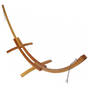 Set support bois avec hamac double bleu et vert