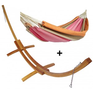 Set support bois avec hamac double résistant