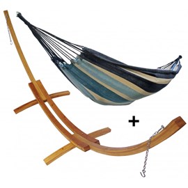 Set support bois avec hamac double marine