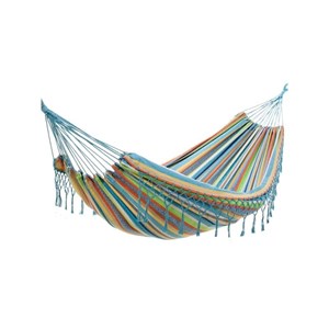 Hamac double franges pastel