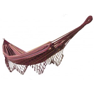 Set support bois avec hamac double franges violet