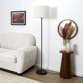 Lampadaire abat jour en bouclette