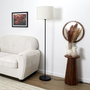Lampadaire abat jour en bouclette
