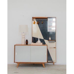 Buffet en bois clair et gris n°493