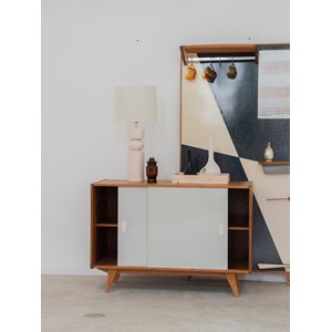 Buffet en bois clair et gris n°493