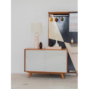 Buffet en bois clair et gris n°493