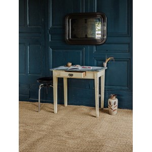 Table d'appoint en bois et zinc n°636