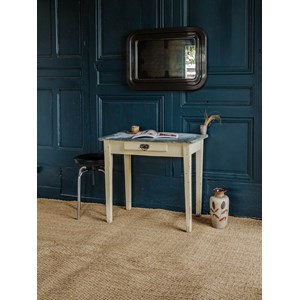 Table d'appoint en bois et zinc n°636