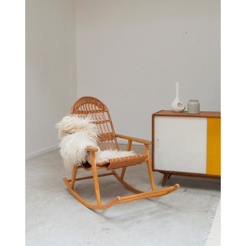 Rocking-chair uluv en bois clair n°56