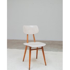 Chaise thonet blanche en bois clair n°1194