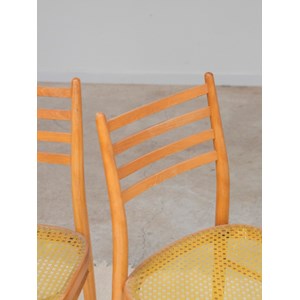 Paire de chaises cannées en bois n°1190