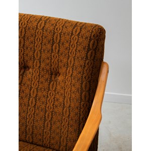 Paire de fauteuils en bois et tissu n°775