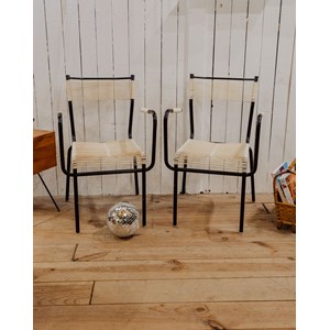 Paire de chaises en scoubidou n°1198