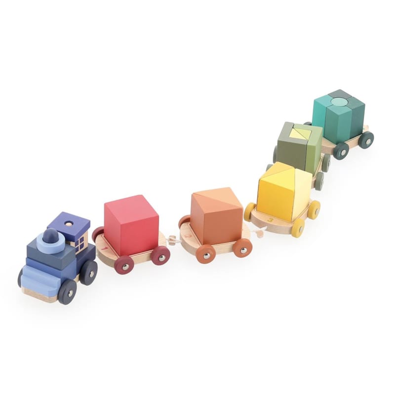 Kindsgut Petit Train En Bois – 12 Pièces, Animaux Du Zoo, Couleurs Pastel, à Tirer, 36 X 11 X 6 Cm, Dès 1 An