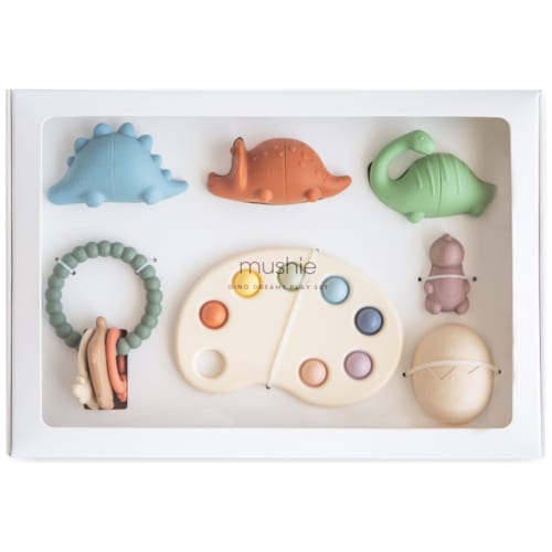 Mushie - Coffret jeux d'éveil dino dreams (6 pièces)