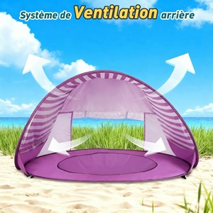 Tente de plage bébé avec mini piscine