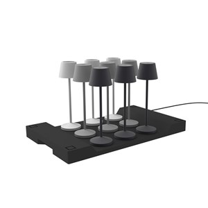 Socle de chargement 9 lampes noir plate