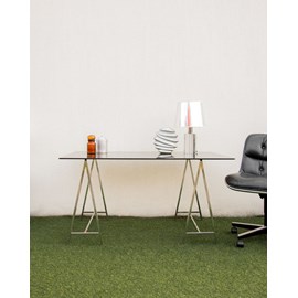 Yvan, le bureau en verre et chrome n°475