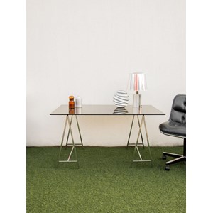 Yvan, le bureau en verre et chrome n°475