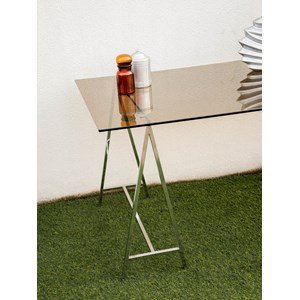 Yvan, le bureau en verre et chrome n°475