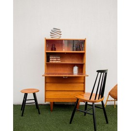 Secrétaire mid-century en bois n°128
