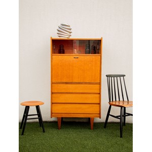 Secrétaire mid-century en bois n°128