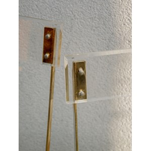 Paire de chaises pliantes en plexiglass n°1201