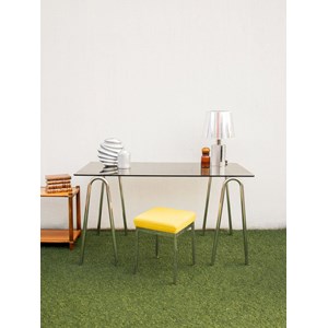 Yvan, le bureau en verre et chrome n°479