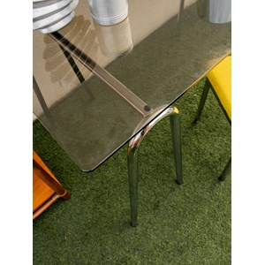 Yvan, le bureau en verre et chrome n°479