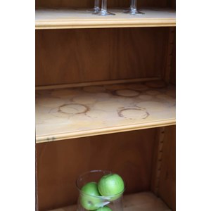 Armoire vitrine en bois sculpté n°280