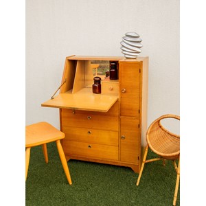 Secrétaire 50's en bois blond n°129