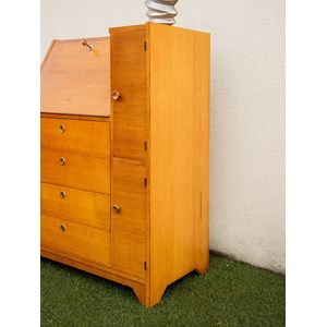 Secrétaire 50's en bois blond n°129